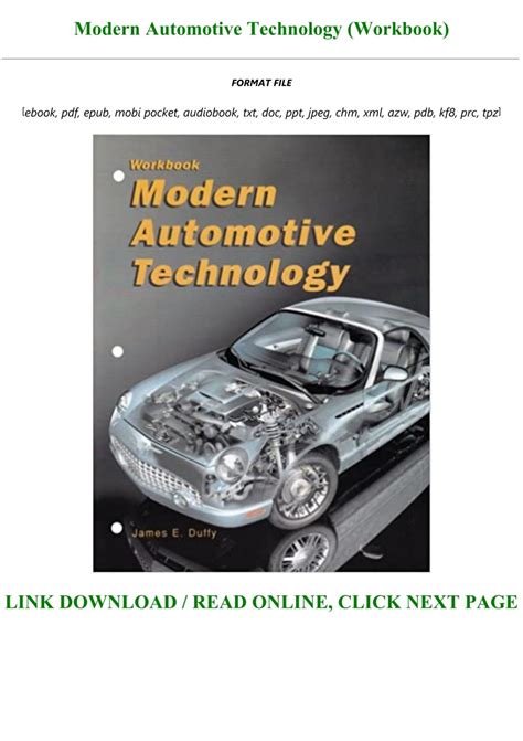 Modern Automotive Technology Workbook Answer Key Reader