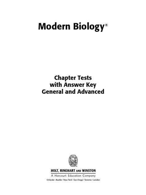 Modern Biology Answer Key 15 2 Epub