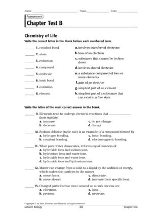 Modern Biology Chapter 3 Review Answers PDF