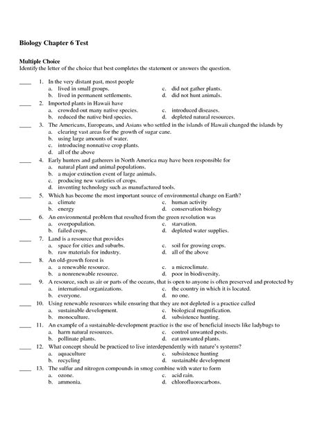 Modern Biology Chapter Review Answer Key Doc