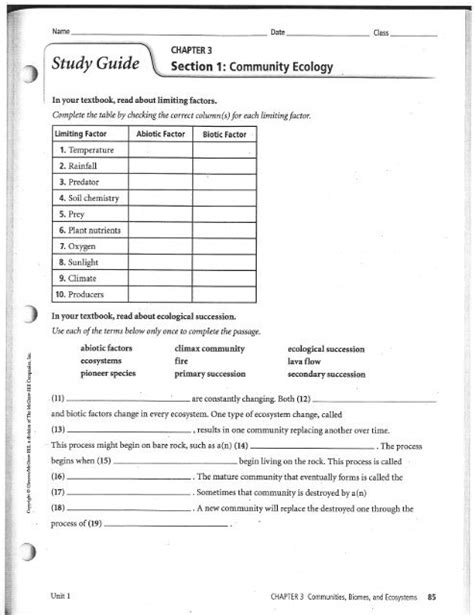 Modern Biology Ecosystems And Communities Answer Key Doc