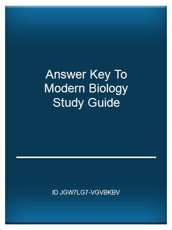 Modern Biology Study Guide Answer Key Section 2 Reader