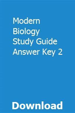 Modern Biology Study Guide Review Answers Epub