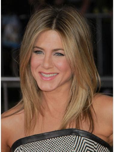 Modern Blonde Straight Shoulder Length Jennifer Aniston Wigs