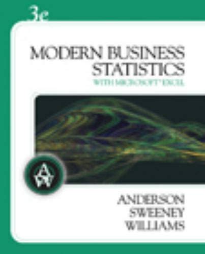 Modern Business Statistics with Student CD-ROM Available Titles Aplia Reader