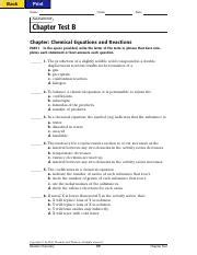 Modern Chemistry Assessment Chapter 9 Test B Answer Key Reader