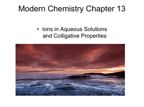 Modern Chemistry Chapter 13 Solutions Mixed Review Answers Reader