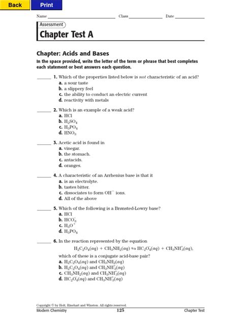 Modern Chemistry Chapter 4 Test Answer Key Doc