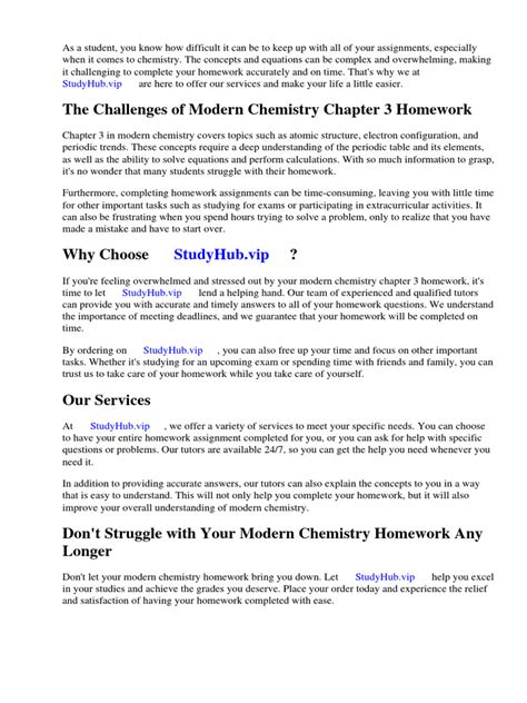 Modern Chemistry Chapter 8 Homework 1 Answers Reader