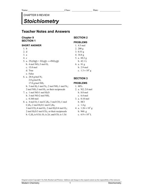 Modern Chemistry Chapter 9 Section 2 Review Answers Kindle Editon