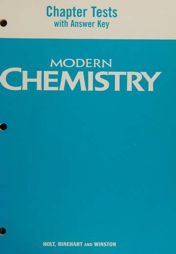 Modern Chemistry Chapter Tests With Answer Key Reader