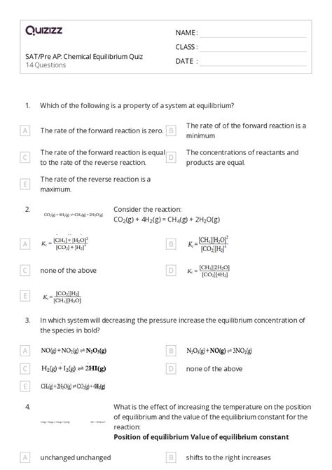 Modern Chemistry Chemical Equilibrium Mixed Review Answers Reader