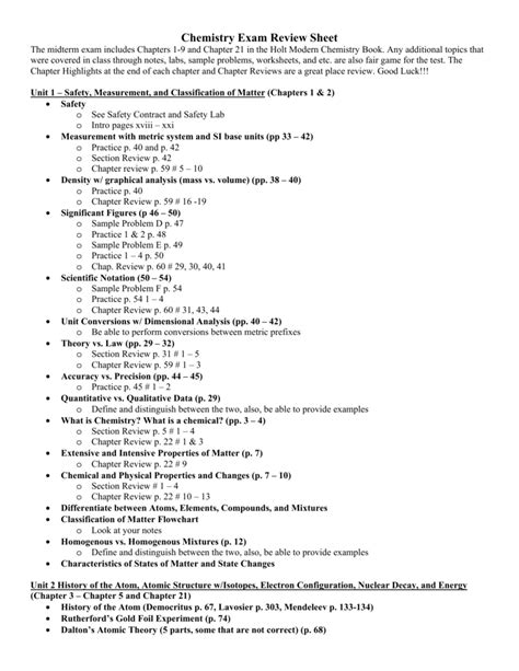 Modern Chemistry Review Answers Solutions PDF