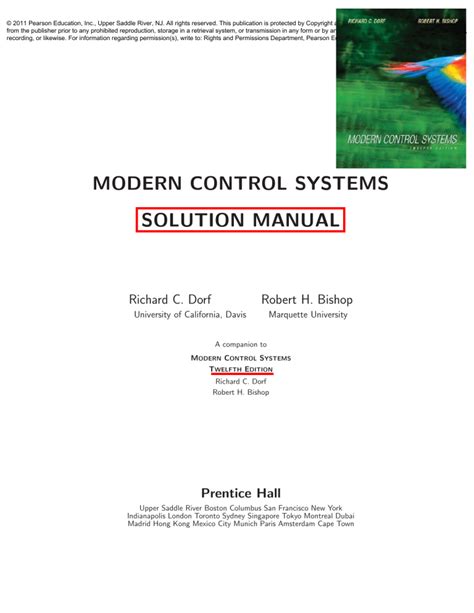 Modern Control Systems 12th Edition Solution Manual Download Reader