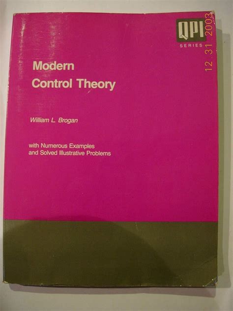 Modern Control Theory Brogan Solution Epub