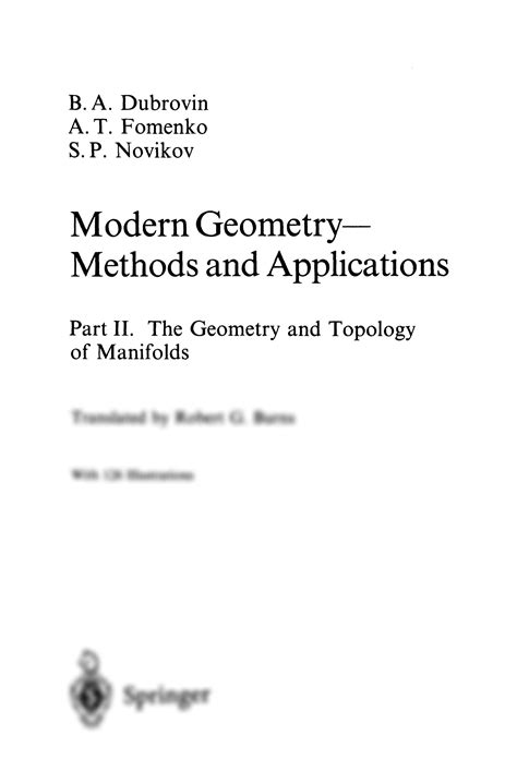 Modern Geometry. Methods and Applications Part 2: The Geometry and Topology of Manifolds 1st Edition Epub