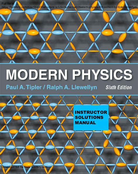 Modern Physics Sixth Edition Solutions Manual Ebook Doc
