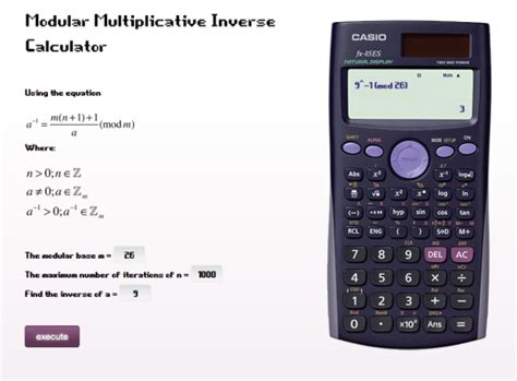 Modular Multiplicative Inverse Calculator: Unlocking the Secrets of Inverse Pairs