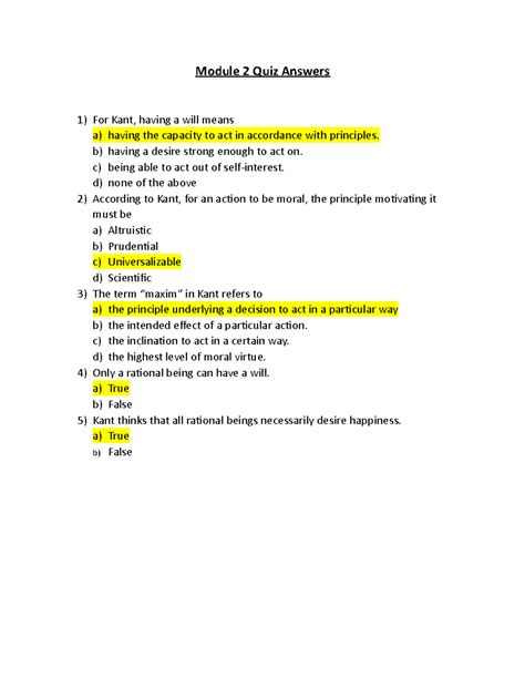 Module 2 Test Answers PDF