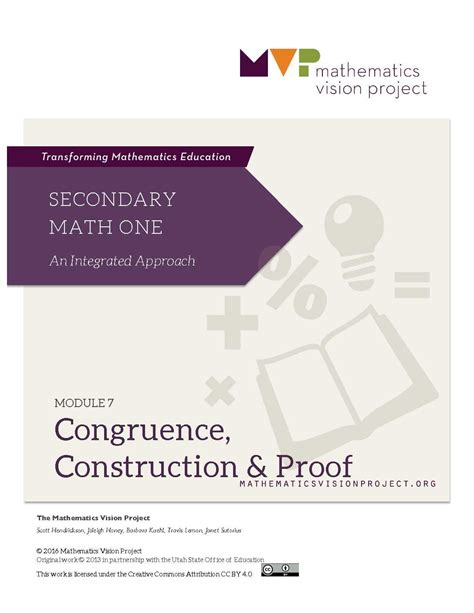 Module 6 Mathematics Vision Project Answers Doc