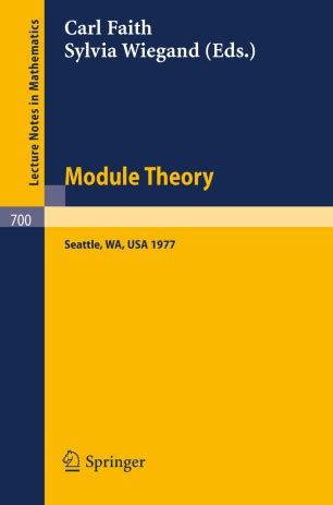 Module Theory Papers and Problems from The Special Session at the University of Washington; Proceedi Doc