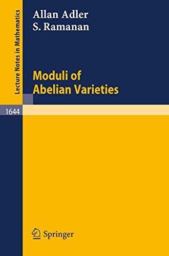 Moduli of Abelian Varieties 1st Edition PDF