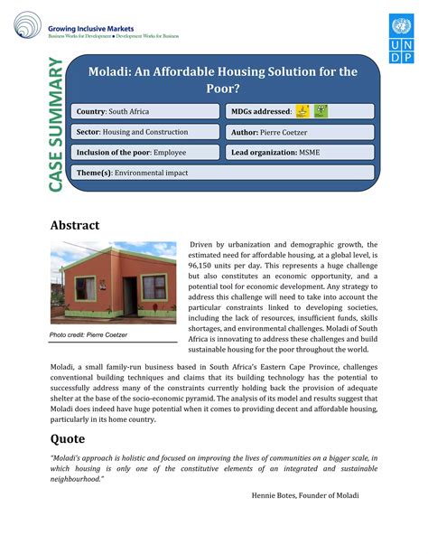 Moladi An Affordable Housing Solution For The Poor Reader