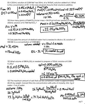 Molarity Extension Questions Pogil Answers PDF