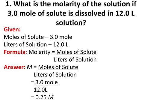 Molarity Of A Solution Epub