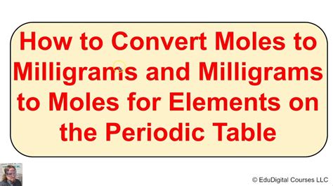 Molarity to mg: A Comprehensive Guide