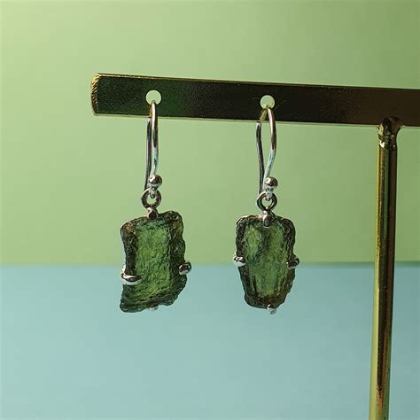 Moldavite Earrings: Mystical Guardians of Transformation