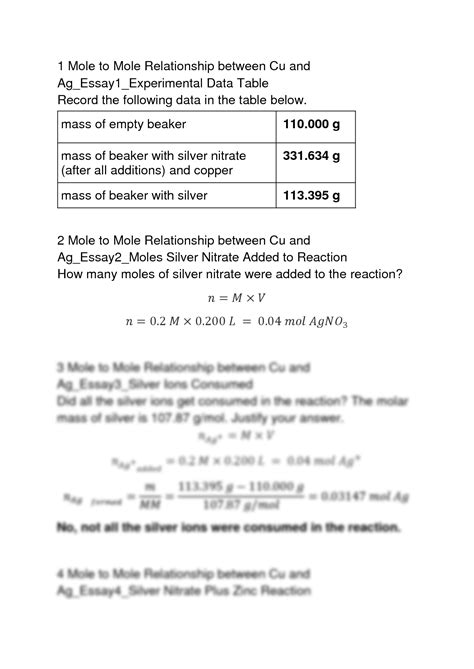 Mole And Mass Relationships Lab Answers Kindle Editon