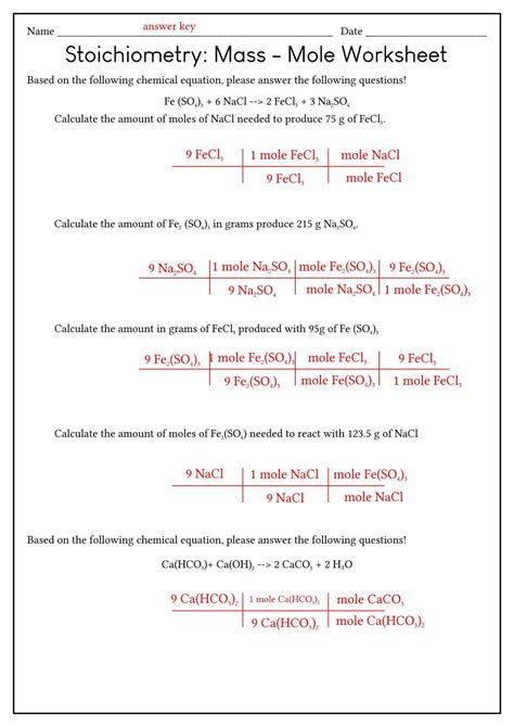 Mole Practice Answers Doc