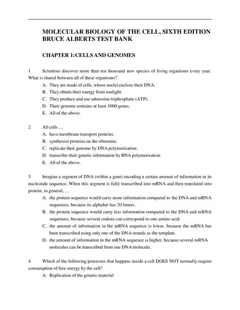 Molecular Biology Of The Cell Answer Key Reader