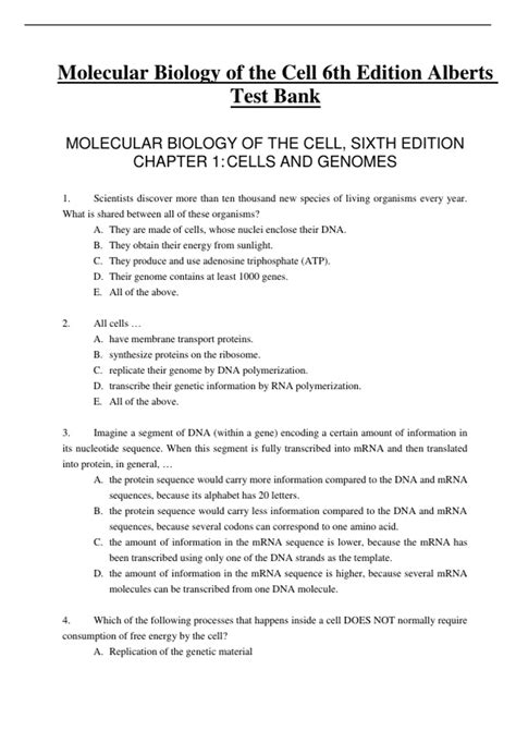 Molecular Biology Written Exam Questions And Answers Epub