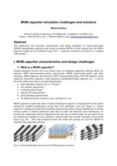 Mom Capacitor Design Challenges And Solutions Sft PDF