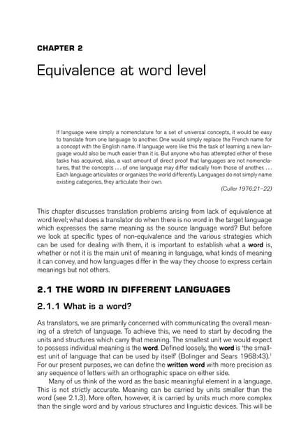 Mona Baker In Other Words A Coursebook On Translation Pdf Doc