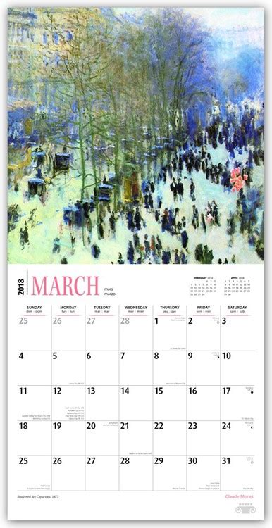 Monet Claude 2018 Calendar Doc