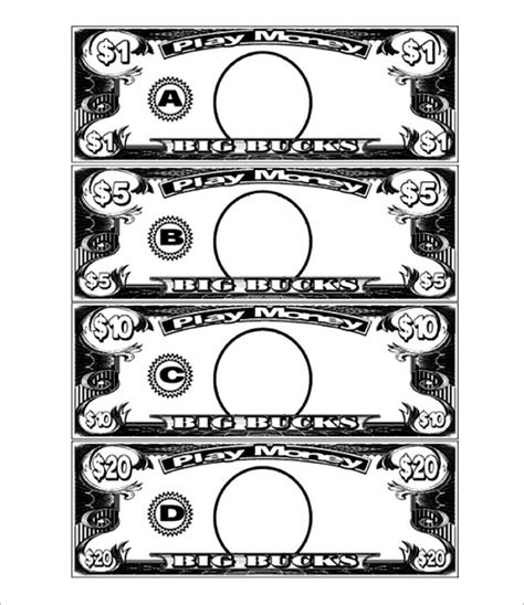 Money Template Printable