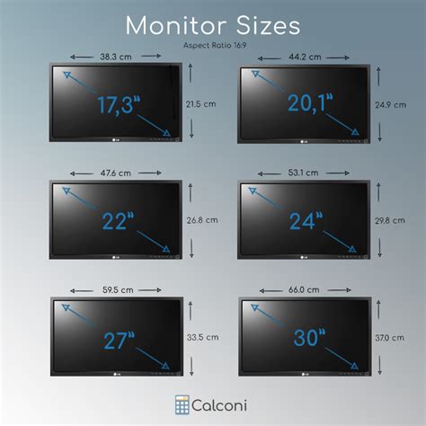 Monitor size and weight: