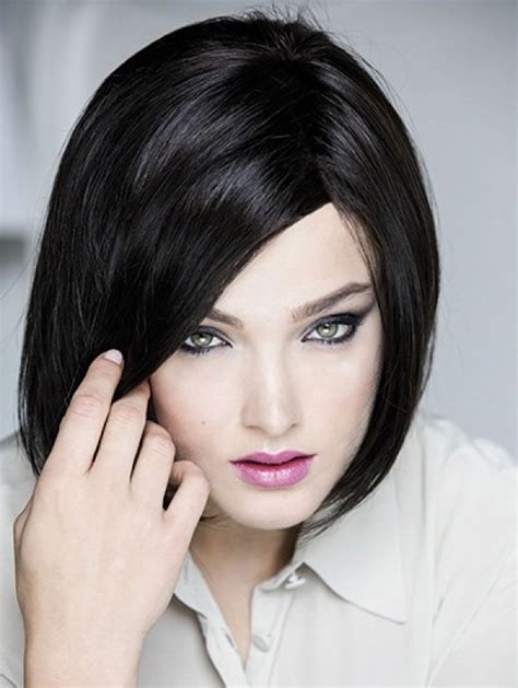 Monofilament Black Synthetic 10" Chin Length Bob Fashion Wigs