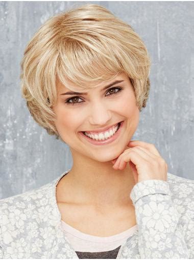 Monofilament Blonde Synthetic 8" Short Bob Haircuts