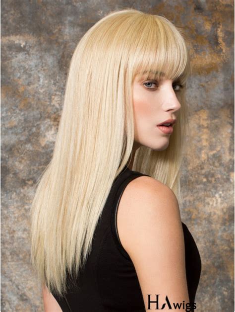 Monofilament Blonde Wig: Long, Blonde, and Bang-less!