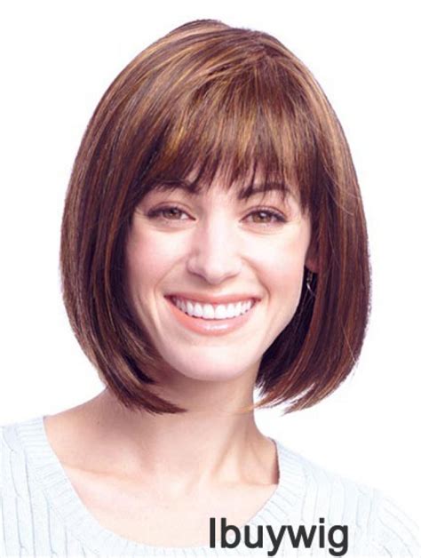 Monofilament Bob: Hair, Wig, 8" Straight Hair Bob, 2025