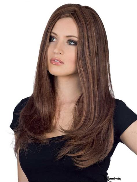 Monofilament Straight Remy Human Hair Fashion Long Wigs