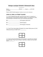 Monohybrid Crosses Oompa Loompa Genetics Worksheet Answers Kindle Editon