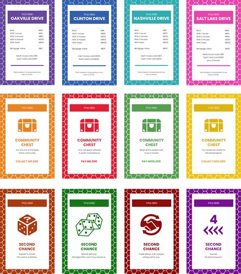 Monopoly Cards Template