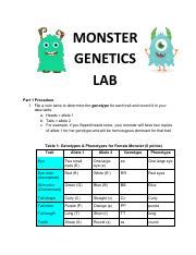 Monster Genetics Lab Answers Kindle Editon