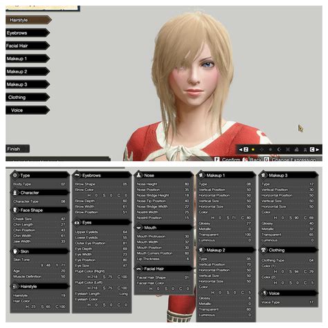 Monster Hunter World Character Creation Template