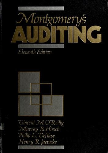 Montgomery's Auditing 12th Edition Kindle Editon